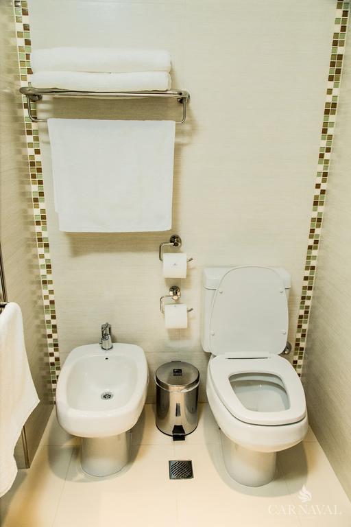 Carnaval Hotel Casino Encarnación Eksteriør billede A bidet and toilet in a modern bathroom